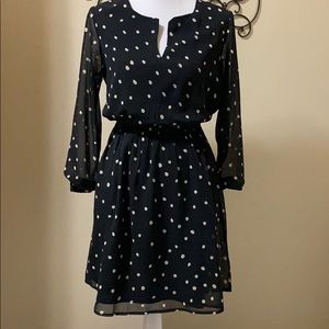 ASOS polka dot small black dress